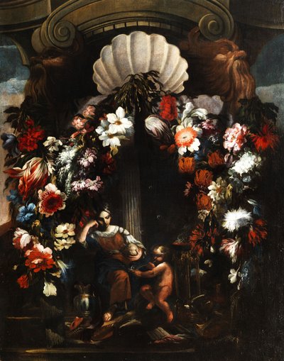 Allegory of the Arts and Sciences (with Putto with Blowpipe and Soap Bubble) by Gasparo Lopez